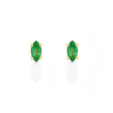 Marquise Emerald Stud Earrings