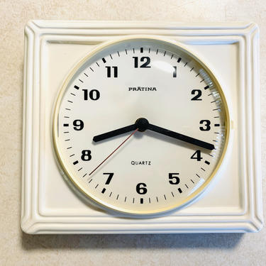 Mid Century Wall Clock, Ceramic Wall Clock Vintage, Space Age Wall Clock, Modern Wall Clock, Vintage Clock, Ceramic Kitchen Clock 