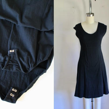 Vintage 1990s DKNY Jeans Romper Dress / M 