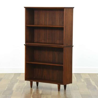 Mid Century Modern Stacking Bookcase W Tapered Legs