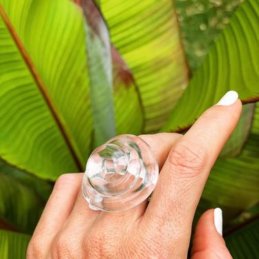 SPIRAL RING, Acrylic ring, Clear Ring, Lucite Acrylic Ring, Lucite Ring, Statement Ring, Contemporary Ring, Birthday Ring, Birthday gift 