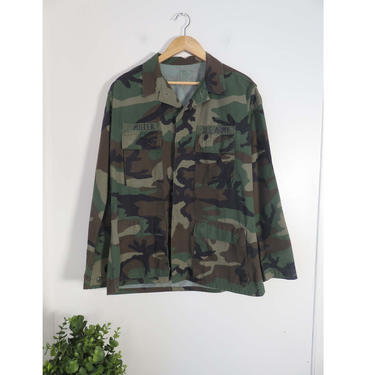 Vintage Military US Army Camo Jacket Size M 