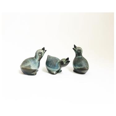 Set of 3 Vintage Howard Pierce Pottery Birds 