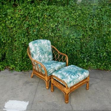 Tropicale Rattan Chair &amp; Ottoman Set