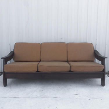 Mid-Century Modern Walnut Sofa 