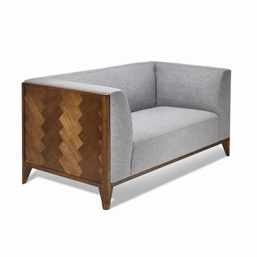 Walnut Mid Century Sofa 2 Seater,  Loveseat Sofa, Wood frame sofa, Mid Century sofa  - Bella Collection - Ekais 
