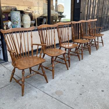 Simple Joys | Set of 6 Heywood Wakefield Windsor Chairs