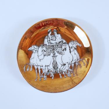 Piero Fornasetti Roman Chariot Small Porcelain Plate / Coaster 