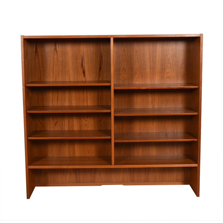 Danish Modern Teak Adjustable Bookcase \/ Display Cabinet