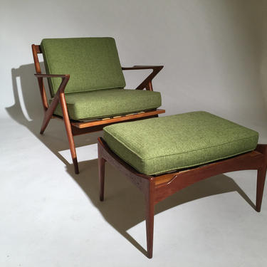 Poul Jensen For  Selig "Z" Lounge Chair And Ottoman
