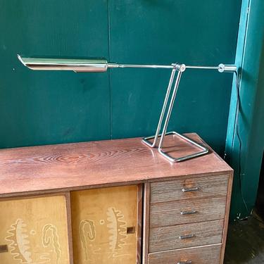 1970s Abo Randers Grasshopper Table Lamp Chrome Minimalist Mid-Century Vintage Modern Den Memorex New York City Loft Era 