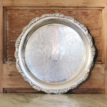 Towle Silver Plated Round Tray 