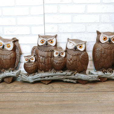 Set of 3 Burwood Products Co Plastic Wall Decor 8 Owls 