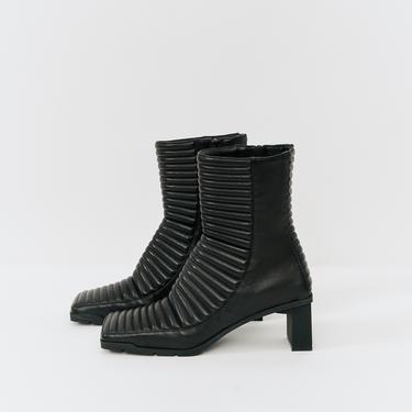 Balenciaga Channel Quilted Ankle Boots, Size 36
