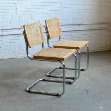 Vintage Mid Century Cesca // Cantilever Style Side Chairs (Set of 2) 