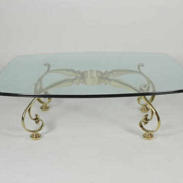 Mid-Century Decorative Solid Brass Cocktail Table