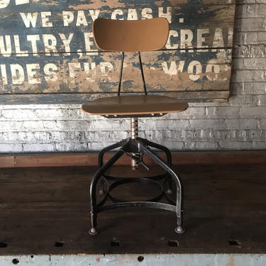 Vintage Toledo Office Typewriters Chair Industrial Stool Seating Decor 