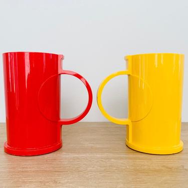 Mid Century Modern Dansk Plastic Mugs by Gunnar Cyren - Set of 2 