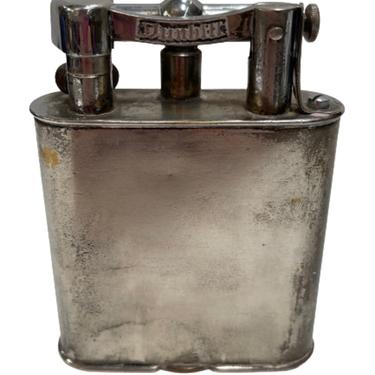 Rustic Silver Plate Lift Arm Table Lighter by Dunhill 