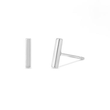 Sterling Silver Bar Stud Earring by Boma