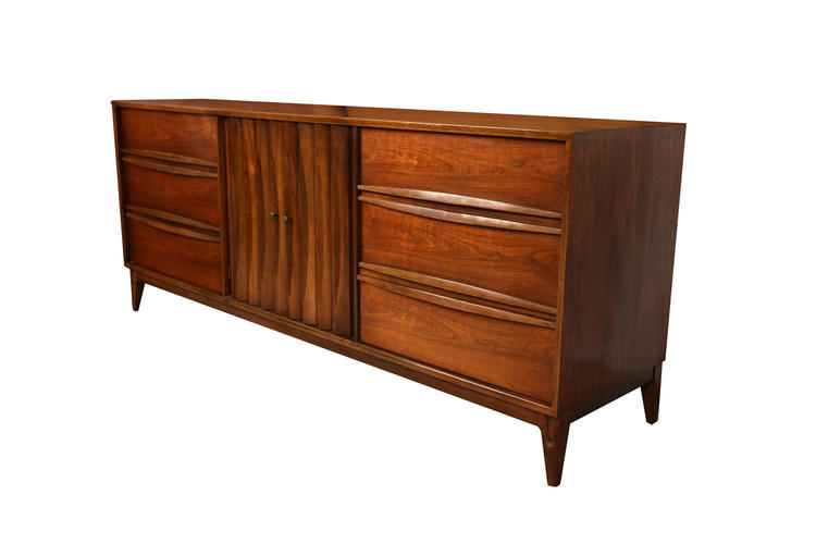 Mid Century Thomasville Dresser Credenza Louvered Front 