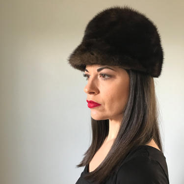 50s mink fur hat | GWENN PENNINGTON mink fur riding hat 