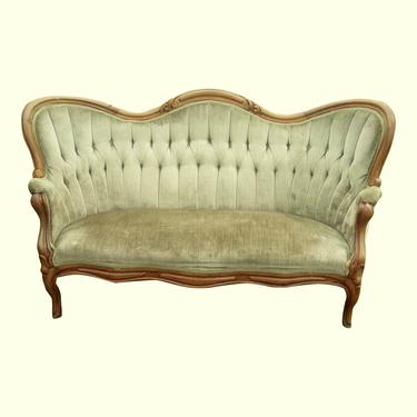 Couch, Victorian, Antique Settee, French Country Decor 