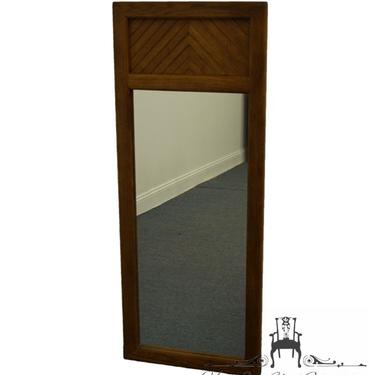 Bassett Furniture Asian Inspired Contemporary Modern 48x19" Pecan Wood Dresser Mirror 1021-245 