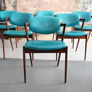 Set of 6 Rosewood Dining Chairs by Kai Kristiansen