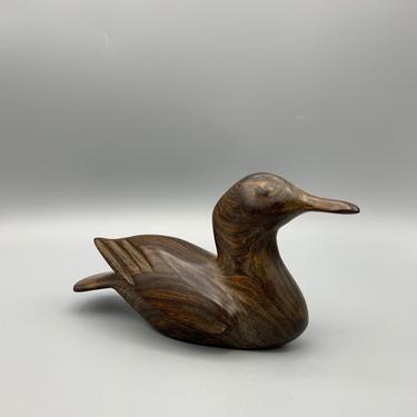 Vintage ironwood carved duck 
