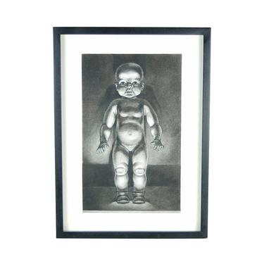 Charcoal Drawing &amp;quot;Baby Doll&amp;quot; by Kansas Artist Constance Ehrlich 