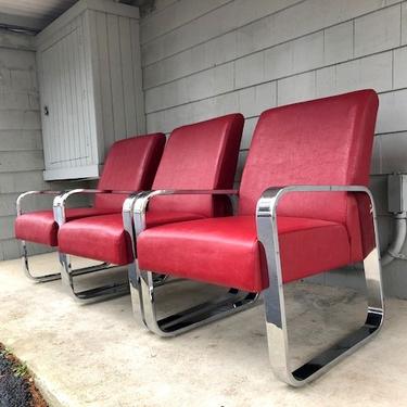 Trio of Midcentury Style Lounge Chairs