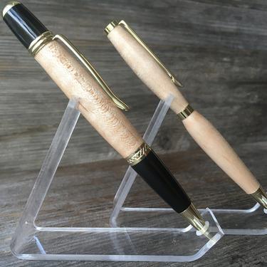 Maple Wood Pen - Hand-Turned, Executive and Slimline 