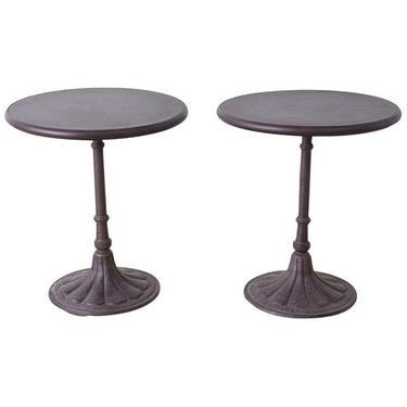 Pair of Parisian Style Iron Bistro Cafe Tables by ErinLaneEstate