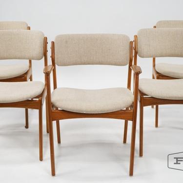5 Erik Buch for O.D. Mbler Danish Dining Chairs