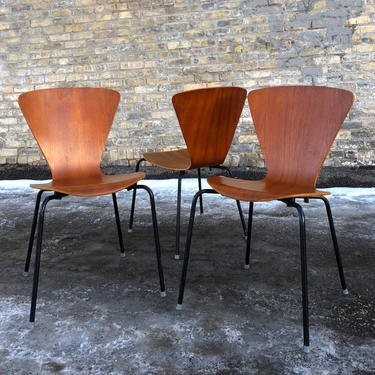 Molded Teak Chairs Made In Denmark 