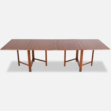 Bruno Mathsson &quot;Maria Flap&quot; Walnut Dining Table for Karl Mathsson