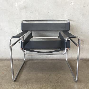 Chrome &amp; Leather Wassily Style Chair