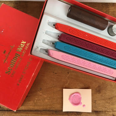 Vintage Heart Sealing Wax Kit By Hallmark, Valentine's Day Letters, Wax Seals, Love Letters 