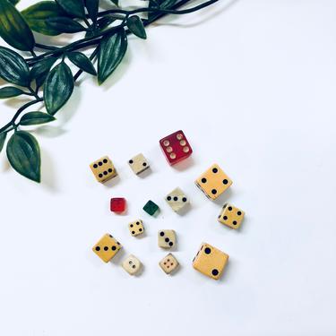 Vintage Dice, Dice Set, Dice Game, Toy, Various Dice, Die, Red, Green, White, Small, Big, Collectible, Fun, Ceelo, Roll The Dice, Vintage 