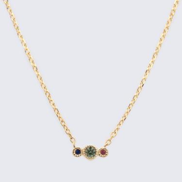 Green Sapphire Journey Necklace