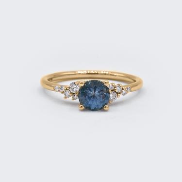 Finley Setting Featuring a 0.89ct Montana Sapphire