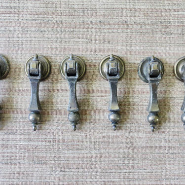Vintage Pull - Dresser Cabinet Pull - Brass Cabinet Hardware - Vintage Hardware - Vintage Cabinet Pull - Knocker Style Pull 