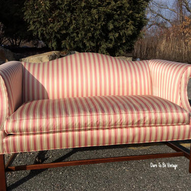SOLD Vintage Chippendale Hickory Southwood Loveseat - Vintage Loveseat - Vintage Camel Back Chippendale Loveseat - Camel Back Loveseat 