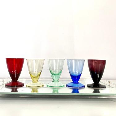 Vintage Multi Colored Shot Glasses 