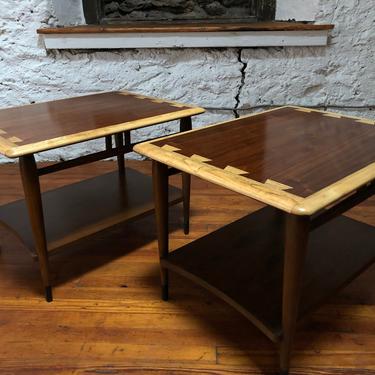 Mid century modern end tables Lane end table Danish modern end table a pair 