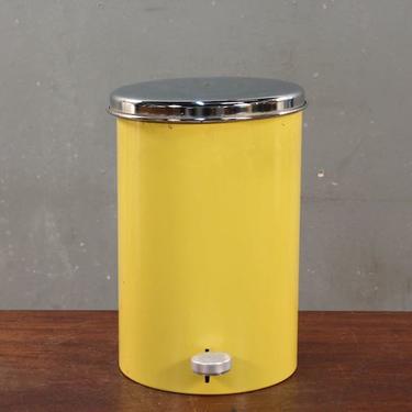 BeautyCan Aluminum Yellow Wastebasket