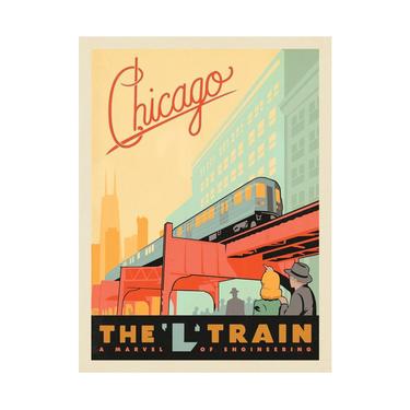 Chicago L Train Print