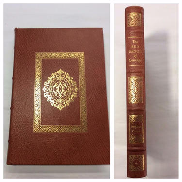 1980 Stephen Crane &amp;quot;Red Badge of Courage&amp;quot; Collector's Edition Leather Bound Book 