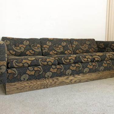 mid century Milo Baughman Jack Lenor Larsen sofa couch 